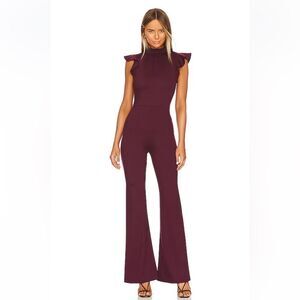 NEW Amanda Uprichard Davina Jumpsuit Merlot Size Small